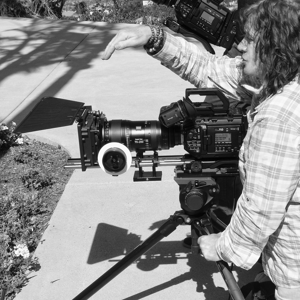 Cirina Catania directing on set
